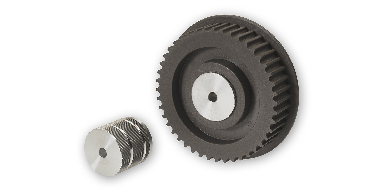 Motorgetriebe - Kraftübertragungselemente und Zahnräder in Technopolymer.