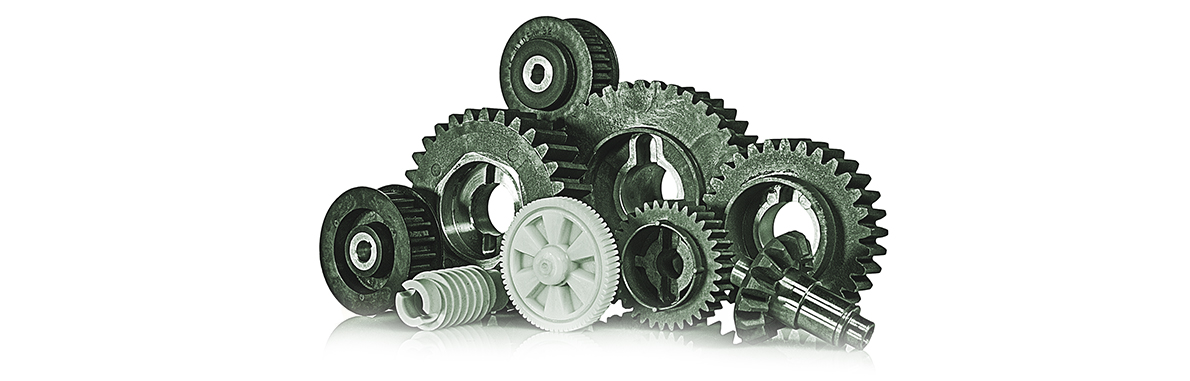 Gears and plastic components for residential automation