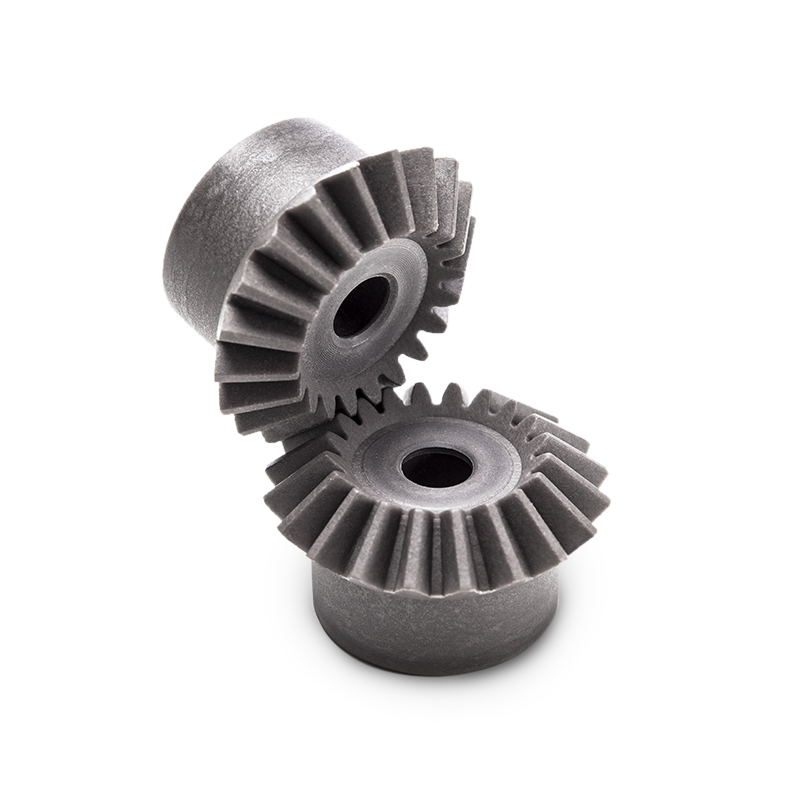 pair of plastic black bevel gears