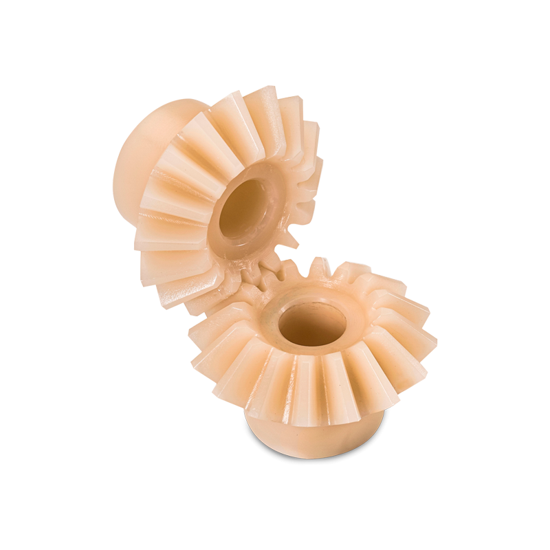 pair of yellow plastic bevel gears