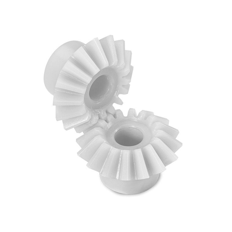 plastic bevel gear pair white