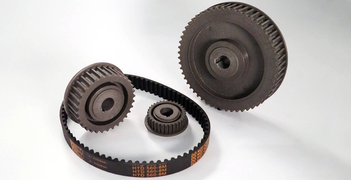 Examples of HTD pulleys in plastic