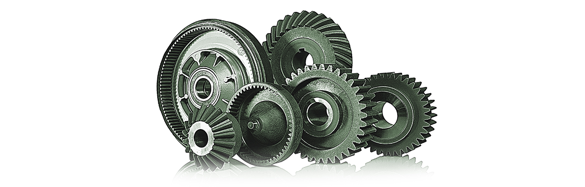 production of technopolymer gears for glass and woodworking