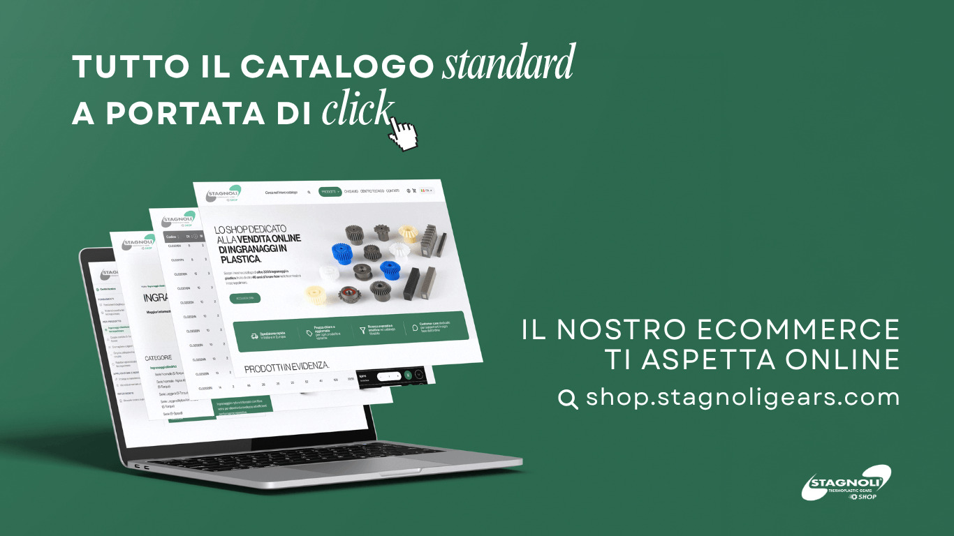 e commerce ingranaggi in plastica